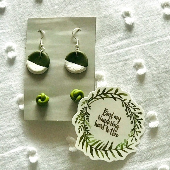 Artisan Polymer clay earring set. New. - Picture 1 of 2